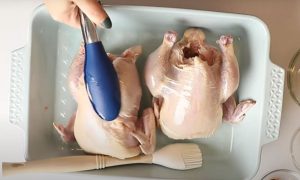 Cornish Hen cooking process