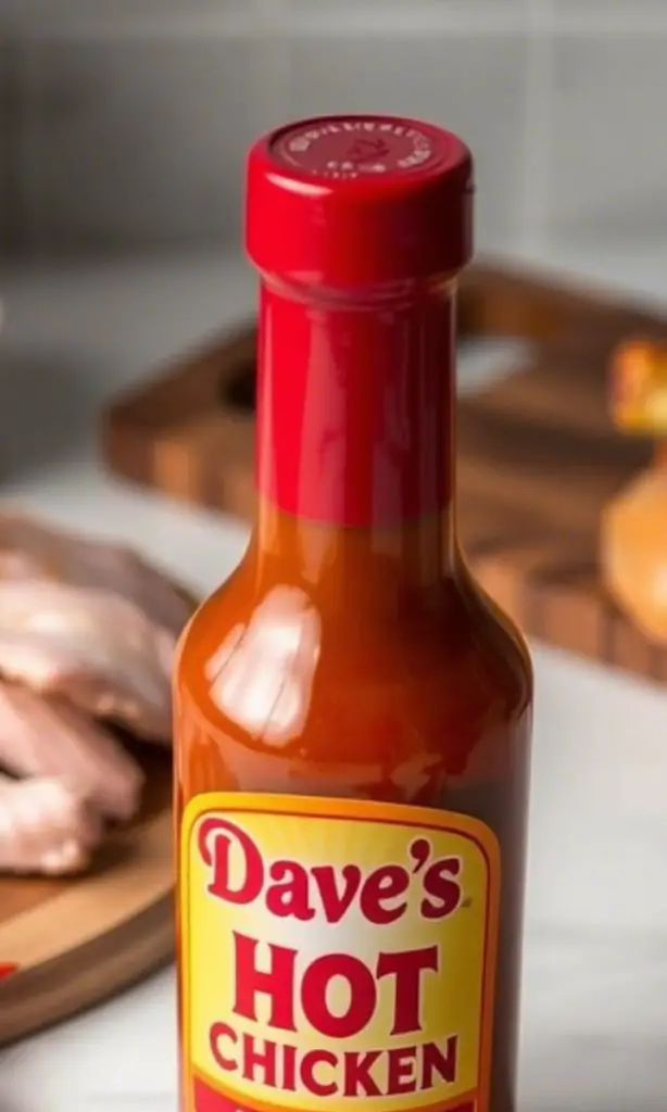 dave's hot chicken sauce bottle